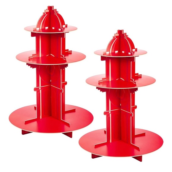 Cupcake Stands Fire Hydrant Design Set of 2 - Picture 1 of 6